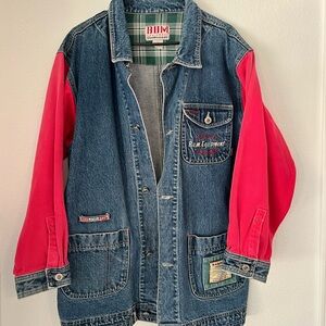 Vintage B.U.M Equipment Color Block Denim Jacket